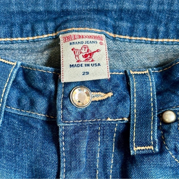 True Religion Boot Cut Jeans with Rhinestone Details - Picture 3 of 10